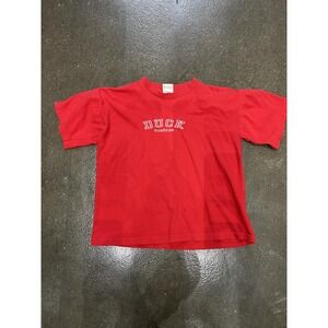 Cottonnet Duck North Carolina Shirt Youth 14-16 Red Graphic Souvenir Tee T-Shirt